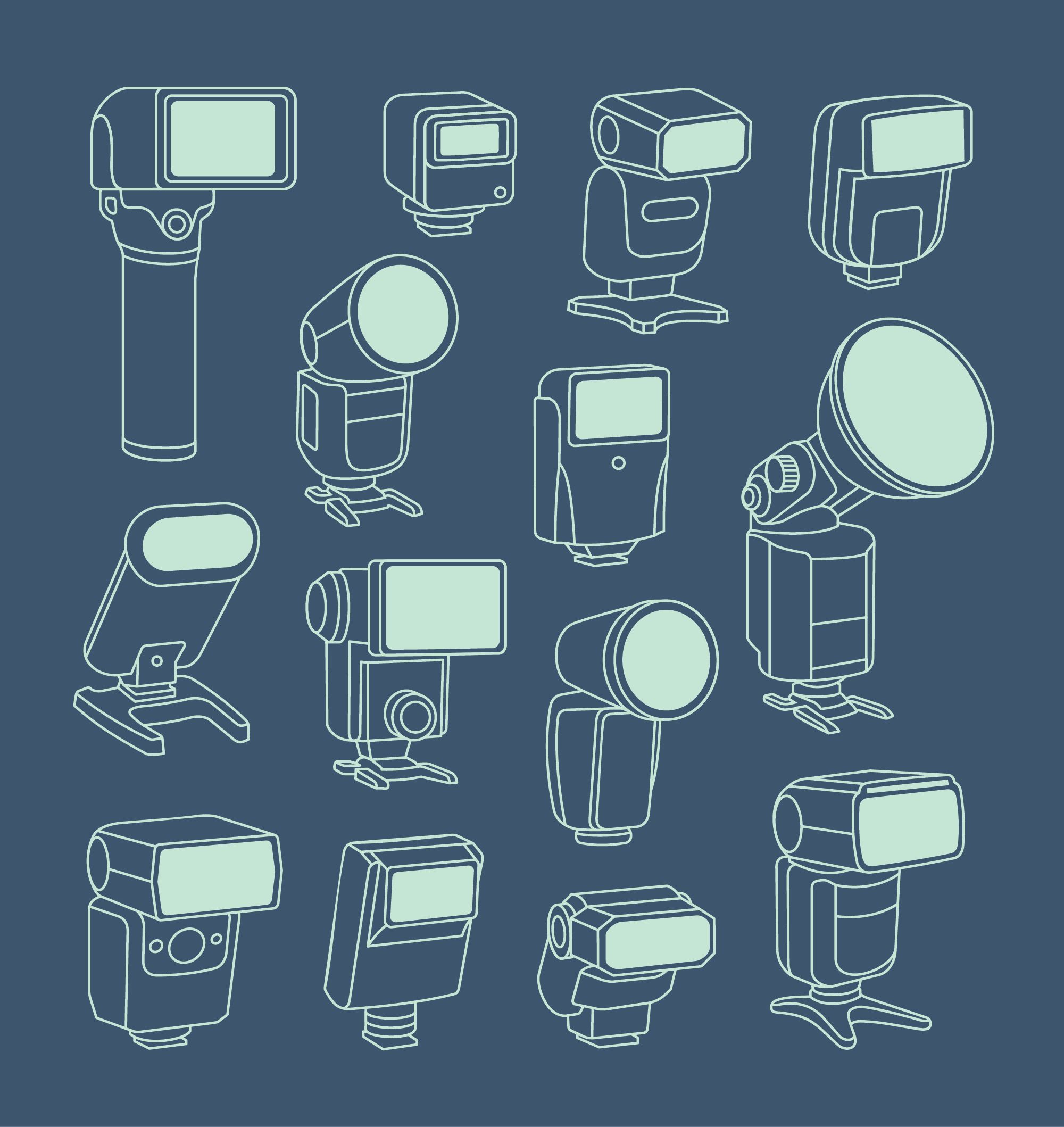 Camera Flash Illustrations