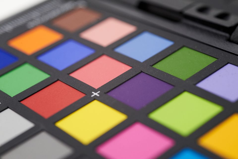 a palette with coloful squares