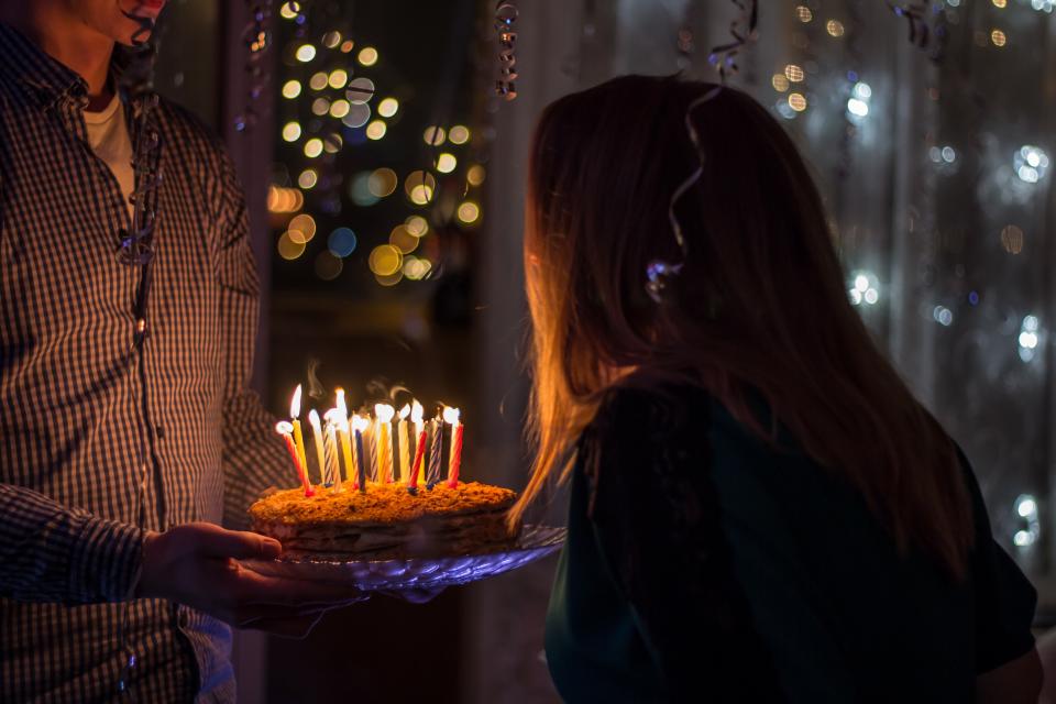 Cake Food Free Stock Image, kid blowing out candles, birthday party